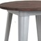 Flash Furniture Round Silver Metal Indoor Table with Wal CH-51080-29M1-SIL-GG - alternate 4